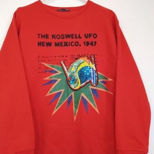 Zara Roswell Ufo Sweatshirt Size S-M